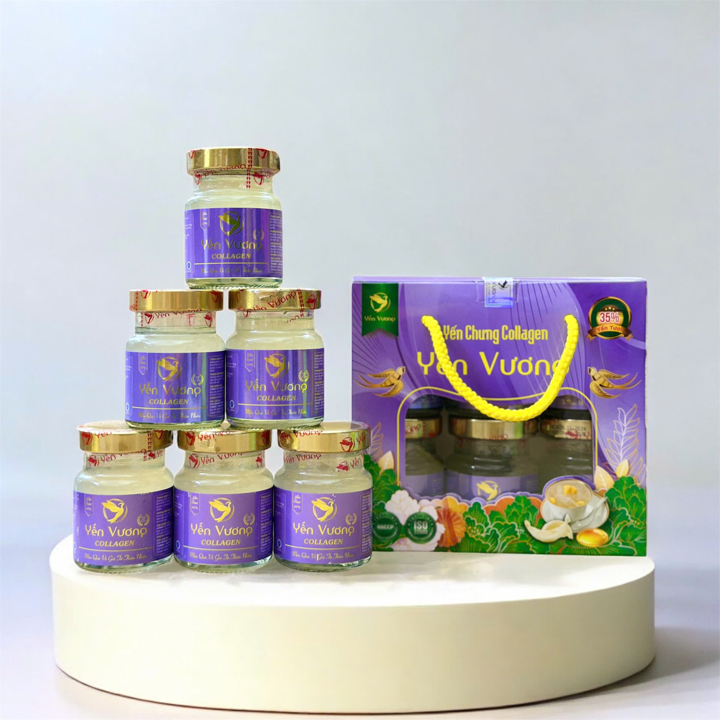 Lốc 6 hũ yến Vương 70ml Collagen